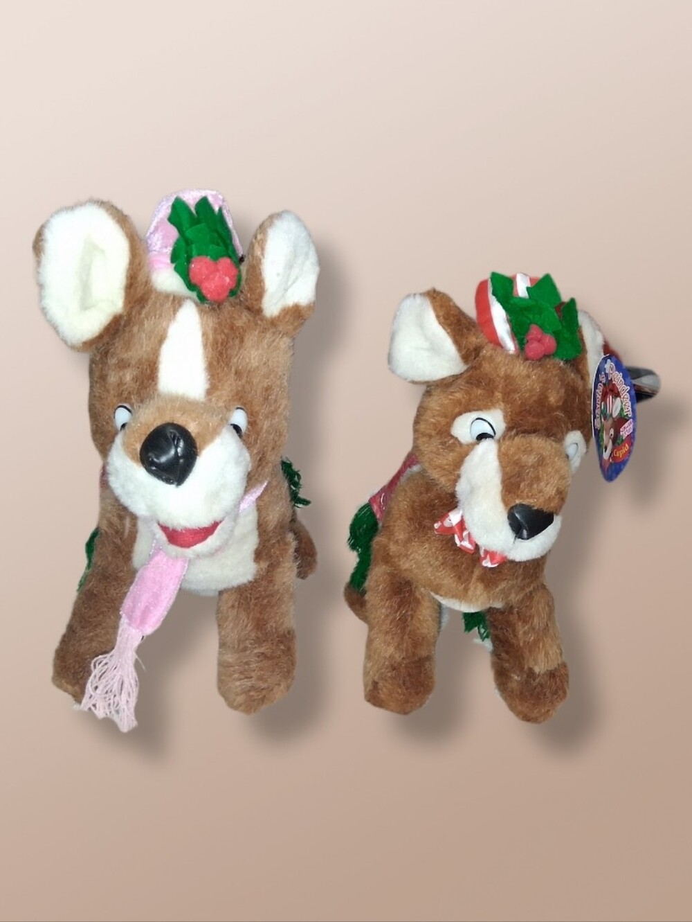Plush Brown Reindeer Holiday Stuffed Toy - Kids Toys